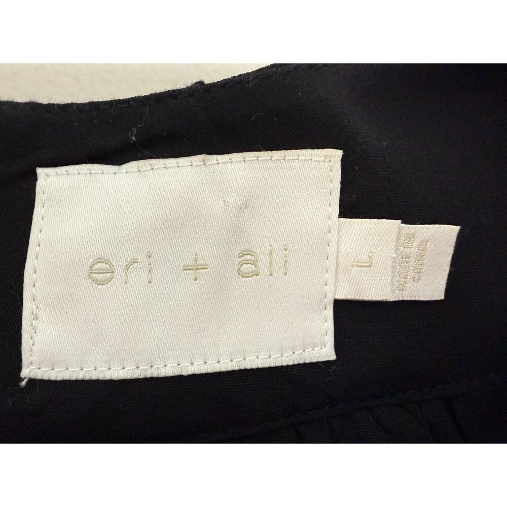 Anthropologie Eri + Ali Astrid Embroidered Dress Womens Size Large Black - Picture 10 of 12